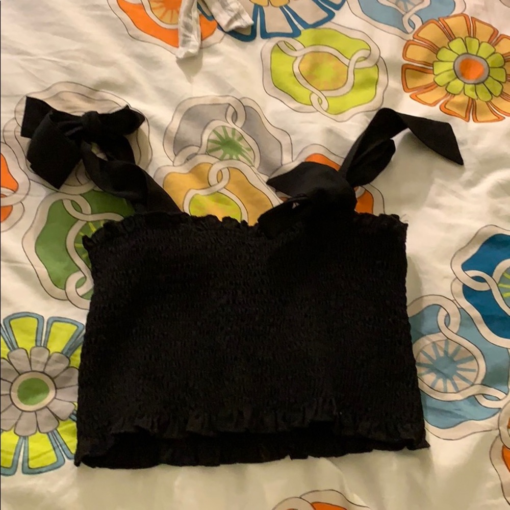 Seek size small black tie tank